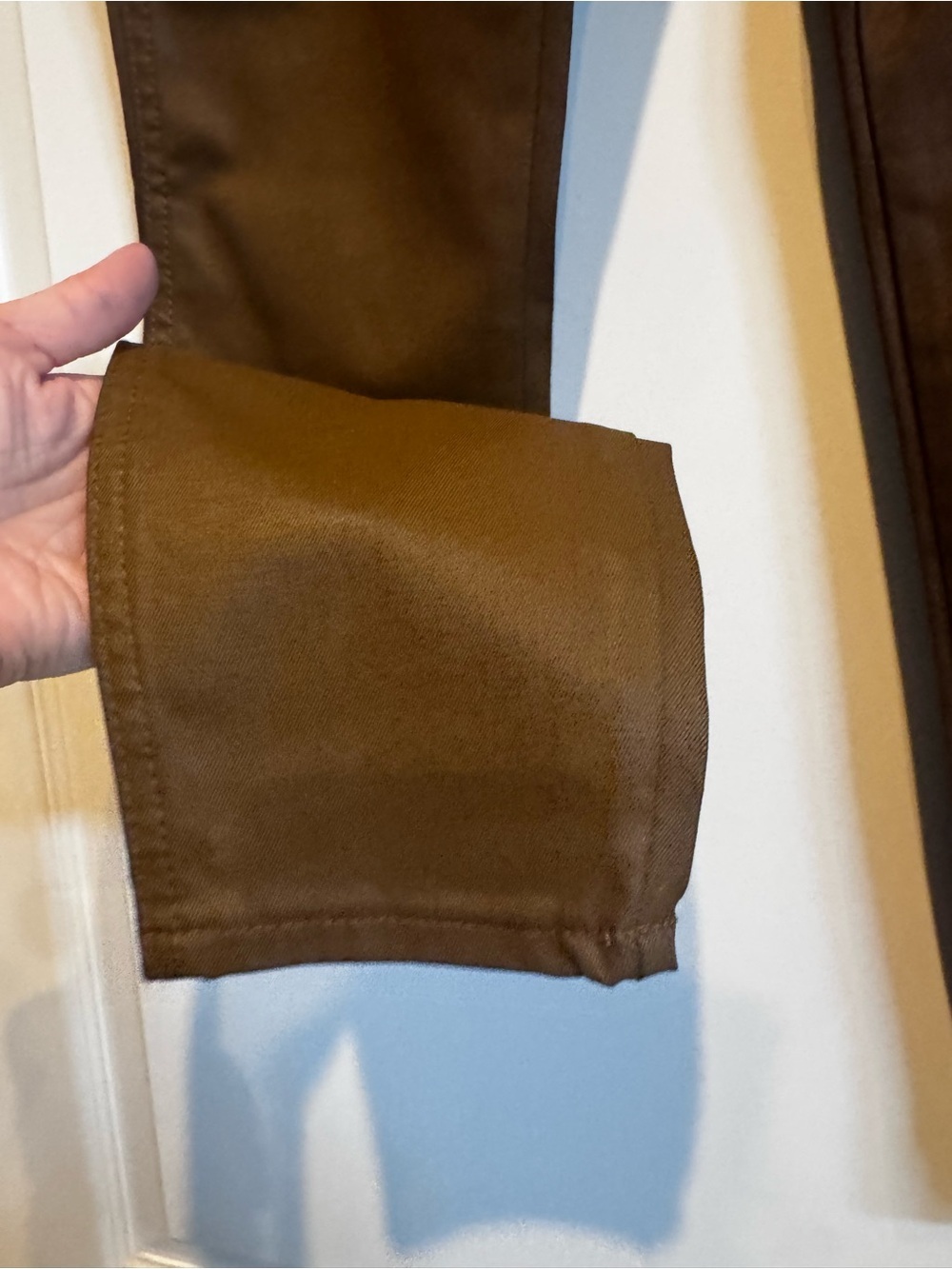 KUT The kloth brown coated denim size 4 straight leg high rise - Picture 5 of 9